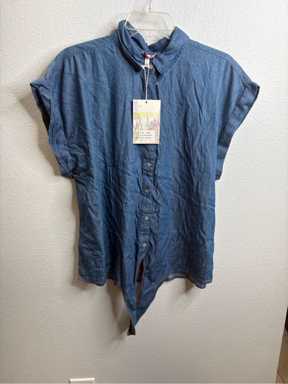 Hester & Orchard Large Denim Top NWT - Picture 3 of 5